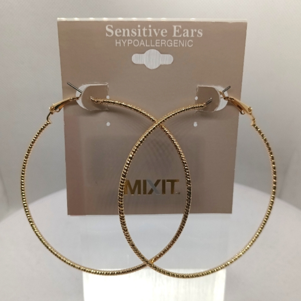 MIXIT Gold Tone Hoop Earrings